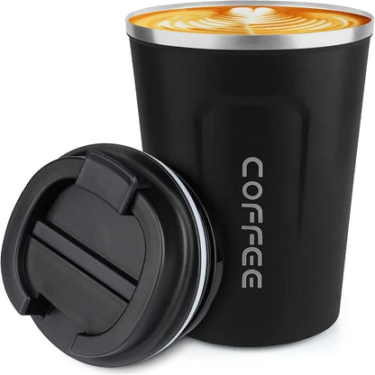  Stainless Steel Coffee Mug Travel Double Leak Proof Car Thermos Cup Tea Coffee Mug Reusable Hot Cold Drinks Insulated Cup