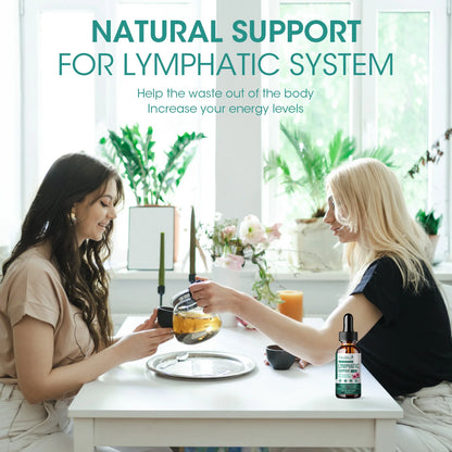 Mulittea lymph drops support the lymphatic system with echinacea detoxification and cleansing Immune support