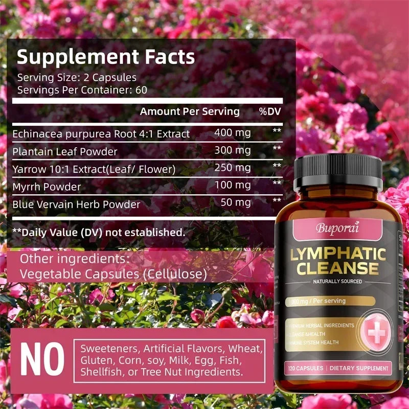 Lymphatic Cleanse Supplement - Lymph System Health Support, Cleansing & Detox, Improves Overall Well-being