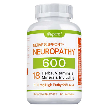 Neuropathy Support Supplement 600mg - Supports The Nervous System, Relieves Stress, Promotes Brain Function, and Boosts Energy