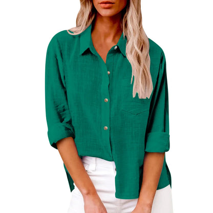 Cotton Linen Long Sleeve  T-Shirt Woman Clothes,Tshirt Elegant Casual Tops Tees Streetwear