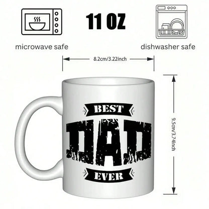 1pc 11oz the best mugs for dads forever-the perfect gift for Father's Day, birthdays, Christmas, New Year's, and Valentine's Day