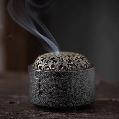 Creative ceramic incense pedestal - Home indoor deodorizing incense burner - Aromatherapy yoga atmosphere plate incense burner
