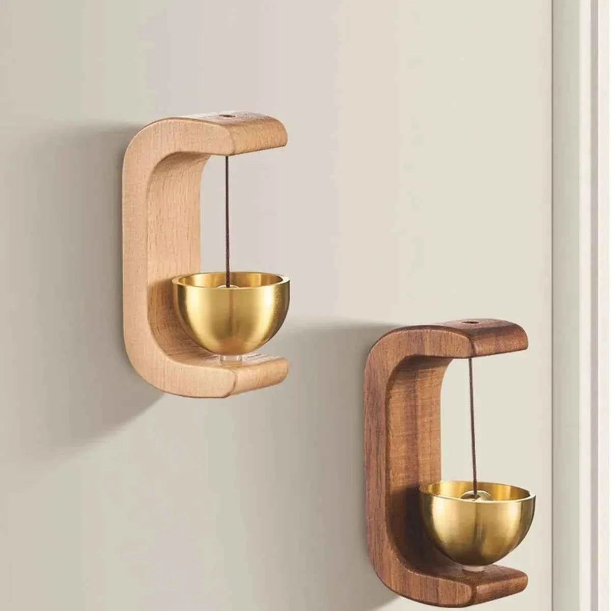 Hanging Decorations Wooden Wind Chimes Wireless Doorbell Entrance Door Bell Decorative Wind Bell for Home Opening