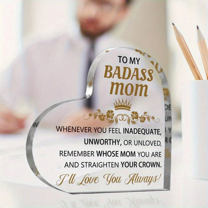 My Badass Mom - For Mom Acrylic Puzzle Giauque Desk Decorations For Best Friend Sister