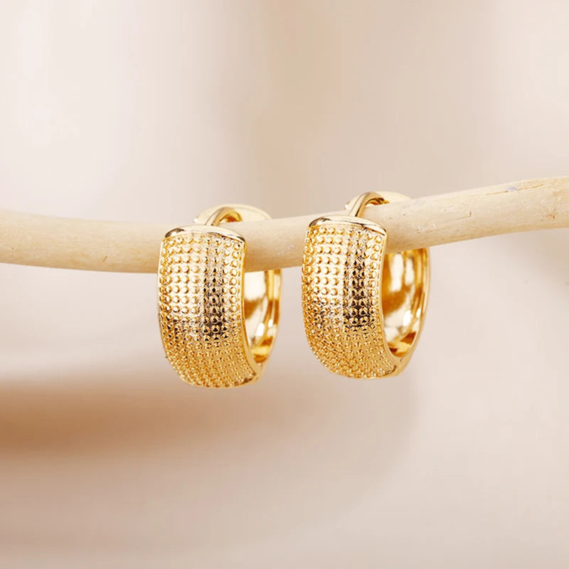 Gold Color Small Hoop Earrings for Women Stainless Steel Silver Color