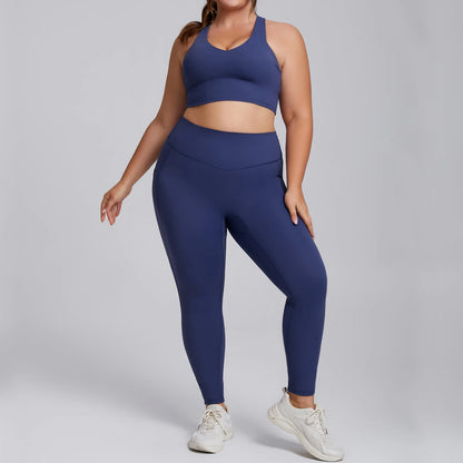Yoga Set Women Plus Size Workout Oufit Women Sports Bra Gym Leggings Super Stretch Fitness Suit 3XL Women Activewear