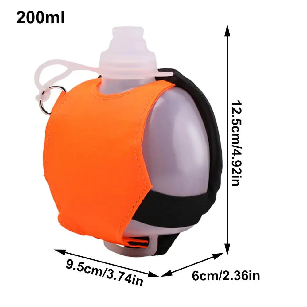 Sport Wrist Silicone Running Water Bottle Wearable Hands Free Sports Bottle Fordable Leak proof