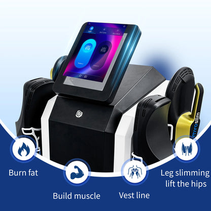 Myoslim NEO Folding Screen 6500W 15tesla Uses The Latest RF And HIEMT Technology To Muscle Building Body Shaping And Weight Loss