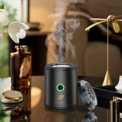Electric Portable Aroma Diffuser, Middle Eastern Arabic Style Small Electric Incense Burner (Incense Not Included), Dual Use For Home & Car, USB Rechargeable, Suitable For Home, RV, Kitchen, Bathroom, Shower, Hotel, Public Sp