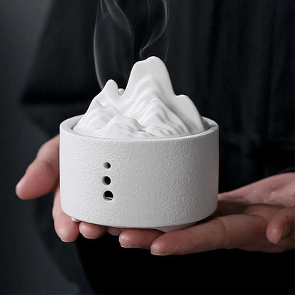 Creative ceramic incense pedestal - Home indoor deodorizing incense burner - Aromatherapy yoga atmosphere plate incense burner